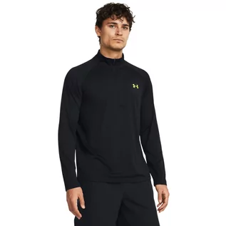 Koszulki sportowe męskie - Męska bluza treningowa nierozpinana bez kaptura Under Armour UA Tech 2.0 1/2 Zip - czarna - UNDER ARMOUR - grafika 1