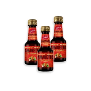 Delecta Amaretto naturalny aromat Premium Zestaw 3 x 30 ml - Żywność - Dodatki do ciast w płynie, aromaty - miniaturka - grafika 1