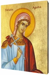 Ikona religijna święta Agata Sycylijska - Ikony i obrazy sakralne Ikona religijna święta Agata Sycylijska - Ikony i obrazy sakralne - miniaturka - grafika 1