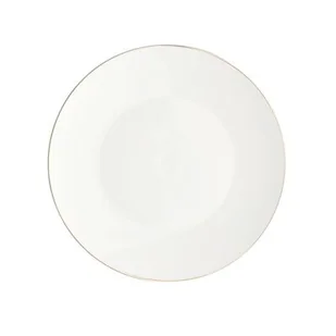 Talerz porcelanowy deserowy Bella złota linia 20 cm beżowy - Talerze - miniaturka - grafika 1