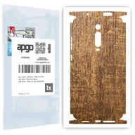 Szkła hartowane na telefon - Folia naklejka skórka strukturalna na TYŁ+BOKI do Xiaomi Mi 9T -  Drewno Dąb Stary - apgo SKINS - miniaturka - grafika 1