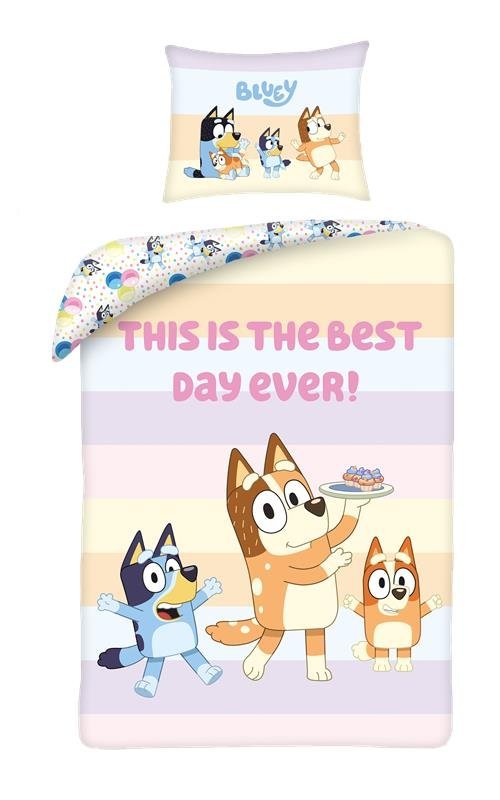 Pościel dziecięca Bluey 140 x 200 cm Halantex 100% bawełna Bingo pieski