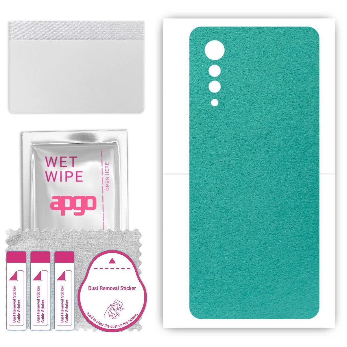 Folia naklejka skórka strukturalna na TYŁ Zamsz do LG Velvet 5G UW - Zamsz Miętowy - apgo SKINS