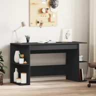 Biurka - Biurko vidaXL Biurko, czarne, 140x50x75 cm, materiał drewnopochodny - miniaturka - grafika 1