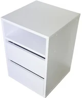 Szafki biurowe - Kontenerek Pod Biurko Do Szafy Z Szufladami Na Kółkach Biały Daming - miniaturka - grafika 1