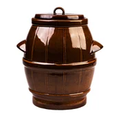 Beczki - Beczka ceramiczna kamionka 5L GARNEK DO KISZENIA OGÓRKÓW KAPUSTY NA SMALEC - miniaturka - grafika 1