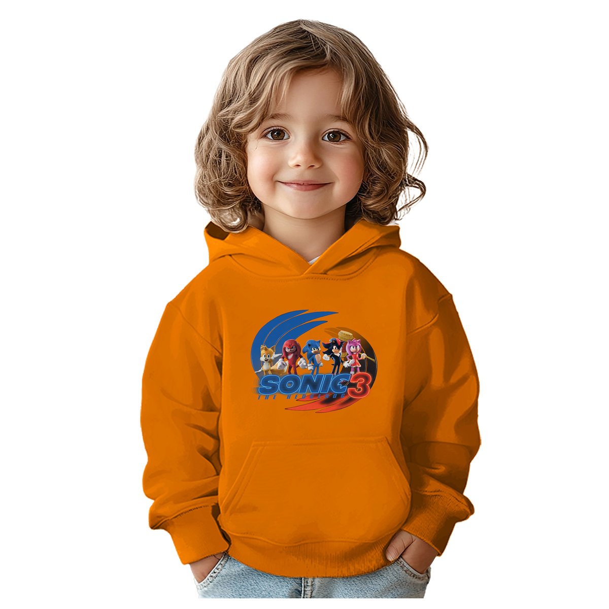 BLUZA DZIECIĘCA SONIC 3 134-140 Z KAPTUREM BAWEŁNIANA JAKOŚĆ