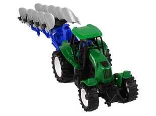 Zielony Traktor z Pługiem Farma - Samochody i pojazdy dla dzieci - miniaturka - grafika 3