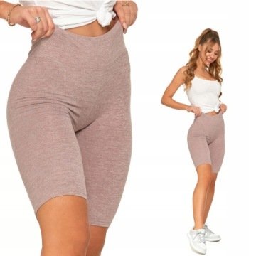 Kolarki Legginsy z Wysokim Stanem Peach Touch Fit Getry Sportowe Moraj L/XL