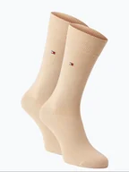 Skarpetki męskie - Tommy Hilfiger Skarpety pakowane po 2 szt. Mężczyźni Bawełna beżowy jednolity, 39-42 - miniaturka - grafika 1