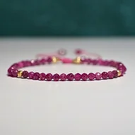 Bransoletki - Bransoletka Rubin 3mm - Crystals Break Talizman Prezent - miniaturka - grafika 1