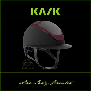 Kask Sport Kask Star Lady Painted - KASK - czarny/bordowy - roz. 57-59 - Kaski do jazdy konnej - miniaturka - grafika 1