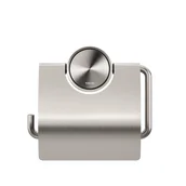 Wieszaki łazienkowe - Uchwyt na papier toaletowy z pokrywą stalowy srebrny 14.8 cm Ace Tiger - miniaturka - grafika 1