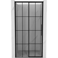 Ścianki i drzwi prysznicowe - Mexen Rox drzwi prysznicowe rozsuwane lewe 125 cm, czarna kratka, czarne - 8C2-125-000-70-77-L - miniaturka - grafika 1
