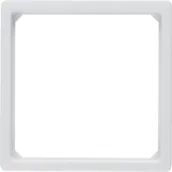 Klawisze i ramki - Hager polo Pierścień przejściowy do płytki centralnej 50 x 50 mm śnieżnobiały aksamit Q.1 11096079 11096079 - miniaturka - grafika 1