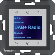 Inne akcesoria elektryczne - Berker Radio podtynkowe Bluetooth Dab+ B.3/B.7/B.Kwadrat - antracyt mat, bez głośnika - miniaturka - grafika 1