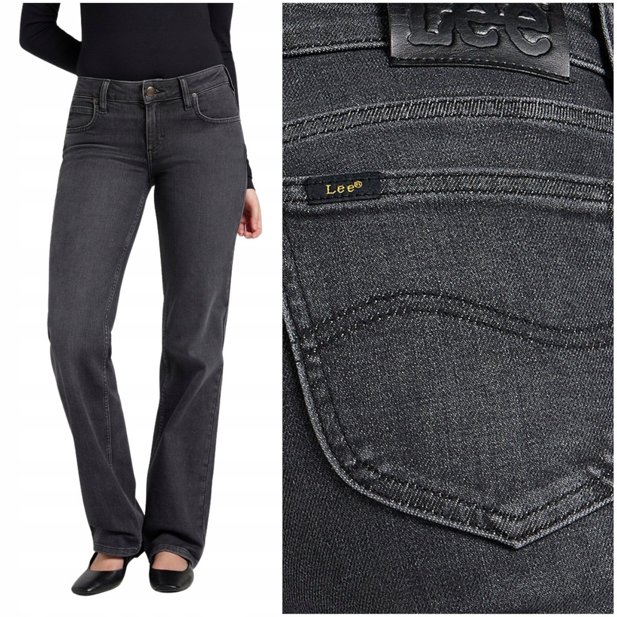 Lee Zoe No Compromise niskie luźne proste damskie spodnie jeansowe W32 L33