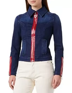 Kurtki damskie - Love Moschino Tight Fit Kurtka Damska Kurtka, Dark Blue Denim, 32 - miniaturka - grafika 1