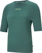 Koszulki i topy damskie - Puma Koszulka damska Puma Modern Basics Tee Cloud zielona 585929 45 - miniaturka - grafika 1