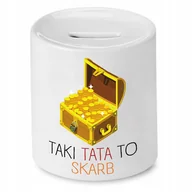 Skarbonki - SKARBONKA DLA TATY TAKI TATA TO SKARB PREZENT z Nadrukiem ze Zdjęciem + Opakowanie na prezent (wzór 02) - miniaturka - grafika 1