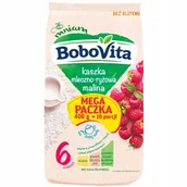 Kaszki dla dzieci - Bobovita Bezglutenowa Kaszka Mleczno Ryżowa Malinowa 6 Miesiącu 400g - miniaturka - grafika 1