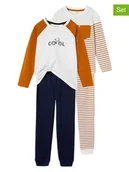 Piżamy chłopięce - vertbaudet Piżamy (2 szt.) w kolorze pomarańczowo-granatowym - miniaturka - grafika 1