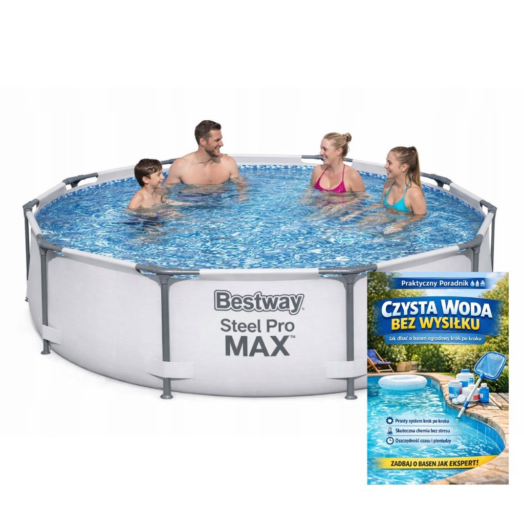Bestway Basen Stelażowy 305x76cm 4678L Steel Pro MAX + bonus