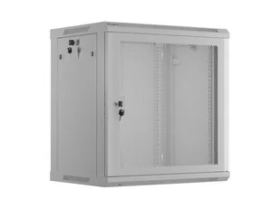 Szafa instalacyjna rack wisząca 19" 12u 600x450 szara drzwi perforowane lanberg (flat pack) WF01-6412-23S - Szafy rack - miniaturka - grafika 1