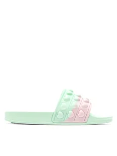 Nelli Blu Klapki P2047031K Zielony - Buty dla dziewczynek - miniaturka - grafika 1