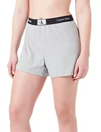 Spodenki damskie - Calvin Klein Damskie szorty do spania, szary, S - miniaturka - grafika 1