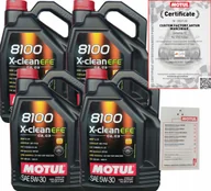 Oleje silnikowe - Motul 8100 X-clean Efe 5W30 C2/C3 20L Bmw LL-04 Vw 505 00 Zawieszka - miniaturka - grafika 1
