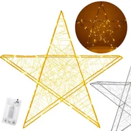 Oświetlenie świąteczne - Oświetlenie świąteczne 100 LED gwiazda dekoracja świąteczna witraż biały ciepły - miniaturka - grafika 1