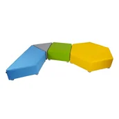 Meble i wyposażenie gabinetów medycznych - Zestaw siedzisk dla dzieci FUN 1 NC506 - 230x170x32 cm (wysokość siedziska 32 cm) - miniaturka - grafika 1