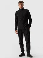 Bluzy męskie - Polar regular ze stójką męski 4F 4FWMM00TFLEM289-20S Czarny - miniaturka - grafika 1