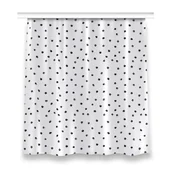 Zasłony - Zasłona z grafiką gotowa 150x160 cm Czarne kropki, Fabricsy - miniaturka - grafika 1