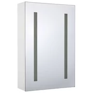 Szafki łazienkowe - Beliani Szafka łazienkowa wisząca z lustrem LED 40 x 60 cm biała CAMERON - miniaturka - grafika 1