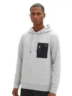 TOM TAILOR Bluza męska, 12035 – szary Heather Melange, L - Bluzy męskie - miniaturka - grafika 1