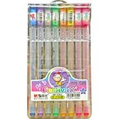 Długopisy - Titanum Długopisy żelowe brokatowe M&amp;G 8 kolorów - miniaturka - grafika 1