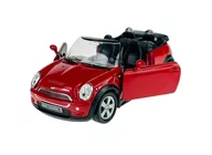 Samochody i pojazdy dla dzieci - Welly Mini Cooper S Cabrio Czerwony 1:34 Samochów Nowy Metalowy Model - miniaturka - grafika 1