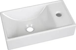 Umywalka Elior Sonet nablatowa 41cm biała - Umywalki - miniaturka - grafika 1