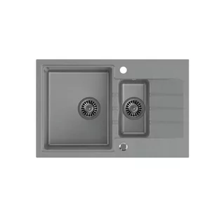 QUADRON Zlewozmywak granitowy szary PETER 156 HCQP57850SZK - Zlewozmywaki - miniaturka - grafika 1