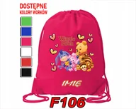 Torby szkolne - WOREK SZKOLNY NA WF SPORTOWY MAŁY ANIOŁ KOTEK PUSZ PIESKI KUBUŚ-IMIĘ - miniaturka - grafika 1
