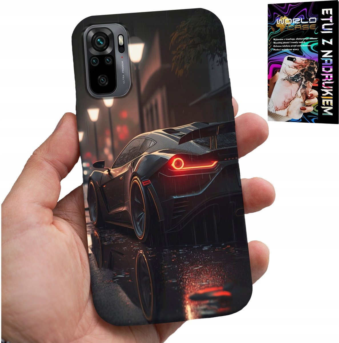 ETUI DO XIAOMI NOTE 10 / 10S - SPORTOWE SAMOCHODY MOTORYZACJA FAN SZKŁO