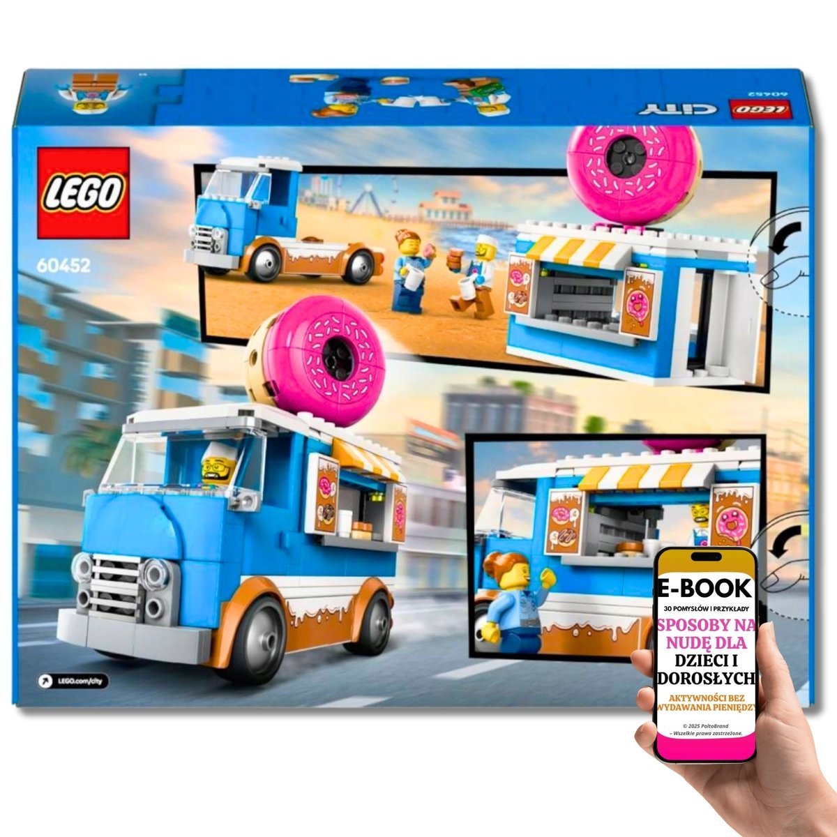 LEGO City Pączkarnia – Food Truck z Pączkami i Kawą Zabawka dla chłopca i dziewczynki Idealna do zabawy w sklep + EBOOK-3