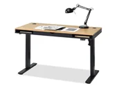 Biurka - BIURKO Z FUNKCJĄ REGULACJI WYSOKOŚCI OTSO DĄB CZARNY STELAŻ - miniaturka - grafika 1