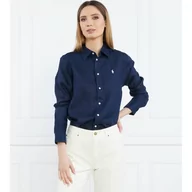 Koszule damskie - POLO RALPH LAUREN Lniana koszula | Regular Fit - miniaturka - grafika 1