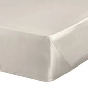 Prześcieradła - Eurofirany Prześcieradło satynowe beżowe 220x210 - bez gumki 100% bawełna ef-prze-sat-beż-220x210 - miniaturka - grafika 1