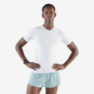 Koszulki sportowe damskie - T-Shirt De Running 500 Confort Slim Sans Coutures Blanc - miniaturka - grafika 1