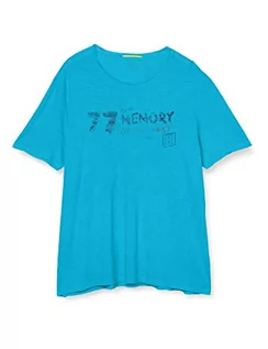 Koszulki męskie - camel active Męski T-shirt z rękawami do łokci, Niebieski T18, M - grafika 1