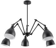 Lampy sufitowe - Sollux Lighting Stark SL.0615 lampa wisząca zwis 5x60W E27 czarna - miniaturka - grafika 1